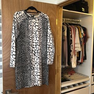Michael Kors Black & White Animal Print Dress